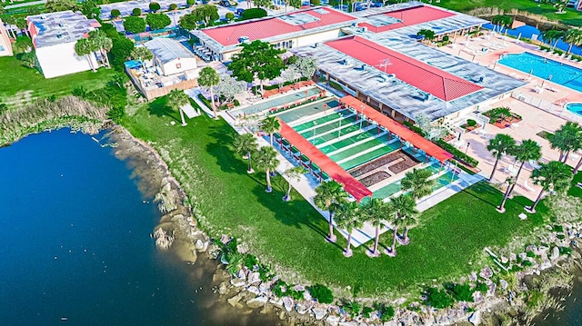 176 Lake Carol Dr, West Palm Beach, FL 33411 - bird's eye view featuring a water view