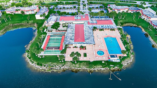 176 Lake Carol Dr, West Palm Beach, FL 33411 - aerial view with a water view