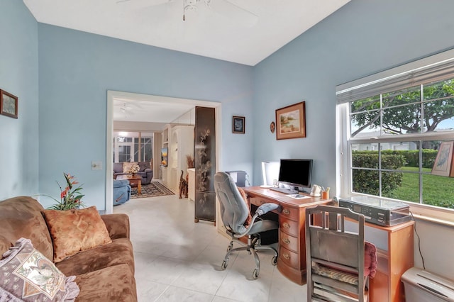 7829 Mansfield Hollow Rd, Delray Beach, FL 33446 - office area with ceiling fan