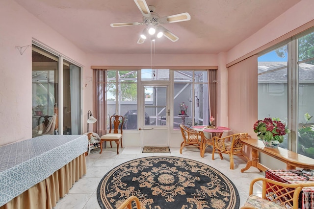 7829 Mansfield Hollow Rd, Delray Beach, FL 33446 - sunroom / solarium with plenty of natural light and a ceiling fan