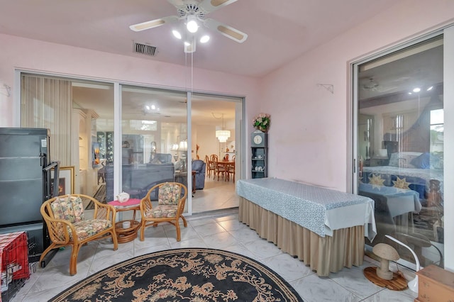 7829 Mansfield Hollow Rd, Delray Beach, FL 33446 - view of patio / terrace featuring a ceiling fan and visible vents