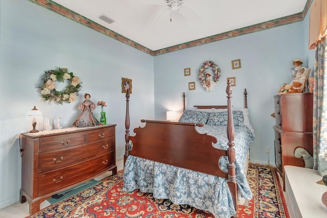 7829 Mansfield Hollow Rd, Delray Beach, FL 33446 - bedroom featuring ceiling fan, baseboards, and visible vents