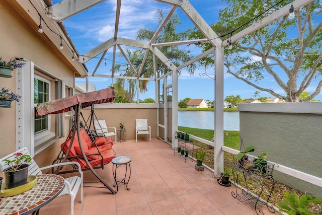 7829 Mansfield Hollow Rd, Delray Beach, FL 33446 - sunroom featuring a water view