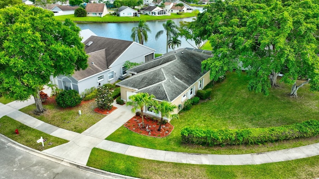 7829 Mansfield Hollow Rd, Delray Beach, FL 33446 - drone / aerial view with a water view and a residential view