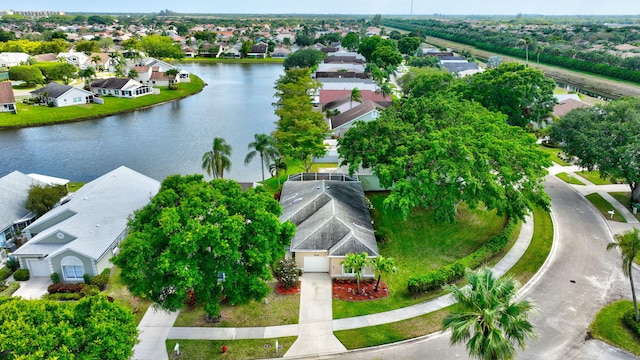 7829 Mansfield Hollow Rd, Delray Beach, FL 33446 - aerial view with a residential view and a water view