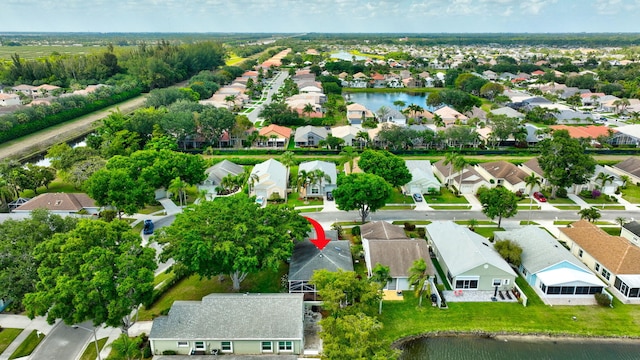 7829 Mansfield Hollow Rd, Delray Beach, FL 33446 - birds eye view of property featuring a water view and a residential view
