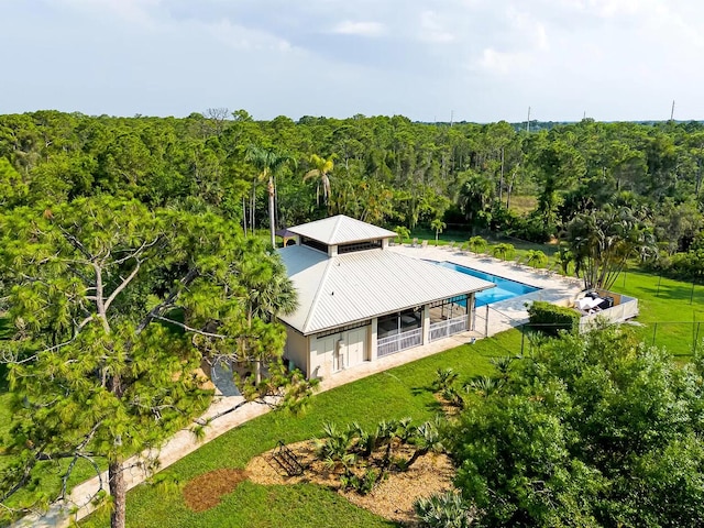 aerial view with a view of trees
