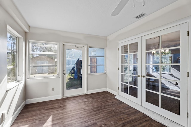 1728 SE Harrison St, Stuart, FL 34997 - unfurnished sunroom with visible vents and french doors