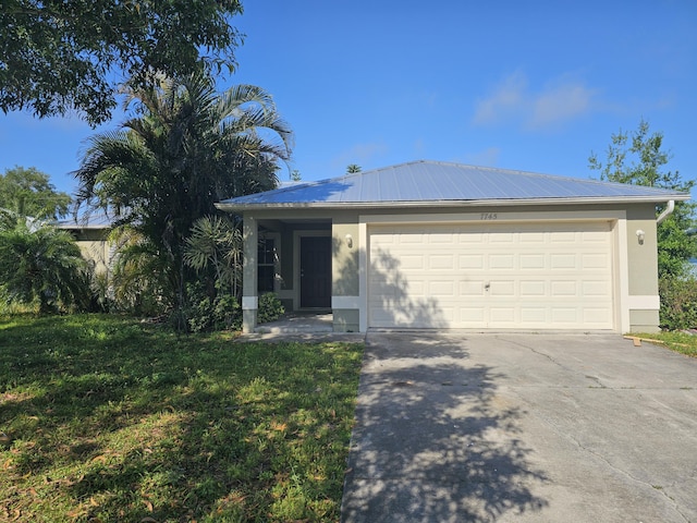 7745 99th Ct, Vero Beach, FL 32967 - single story home featuring metal roof, driveway, and stucco siding