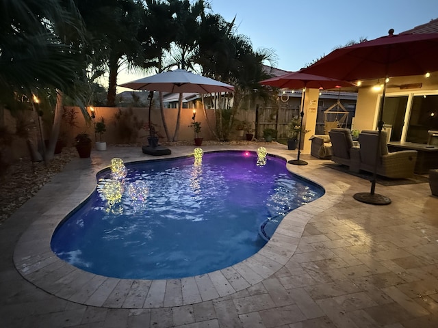 385 NW 37th Way, Deerfield Beach, FL 33442 - view of pool with a fenced backyard and a patio area