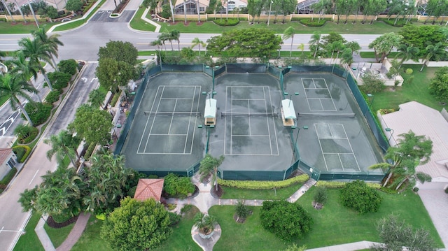 aerial view featuring a residential view