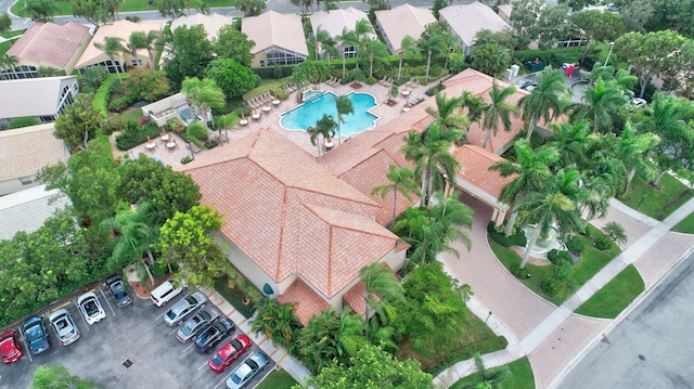 birds eye view of property featuring a residential view