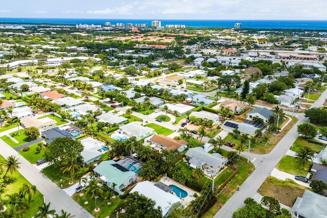 bird's eye view with a residential view