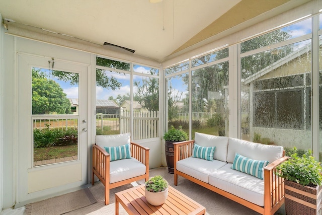 6209 Pond Tree Ct, Greenacres, FL 33463 - sunroom / solarium with outdoor lounge area, healthy amount of natural light, and vaulted ceiling