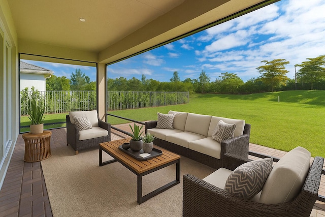 13509 SW Oceanus Blvd, Port Saint Lucie, FL 34987 - view of patio featuring an outdoor hangout area