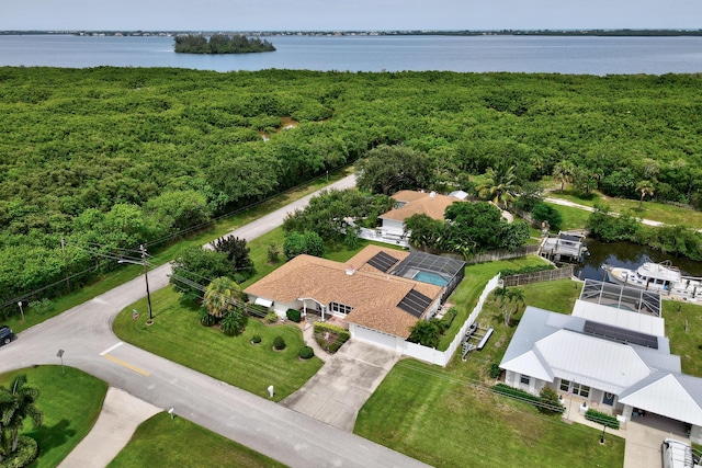 1904 6th Ave SE, Vero Beach, FL 32962 - bird's eye view with a view of trees and a water view