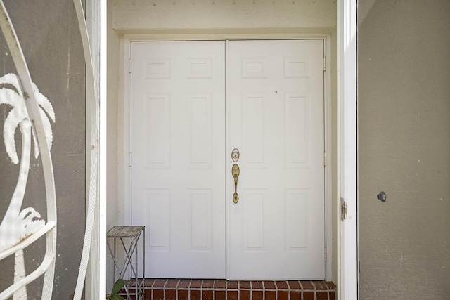 view of doorway to property