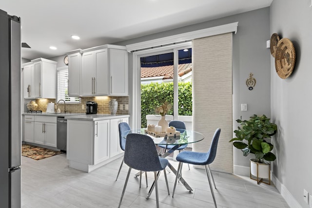 17744 Candlewood Ter, Boca Raton, FL 33487 - dining space with baseboards and recessed lighting