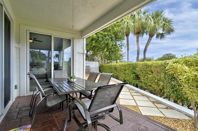 17744 Candlewood Ter, Boca Raton, FL 33487 - view of patio / terrace with fence and outdoor dining space