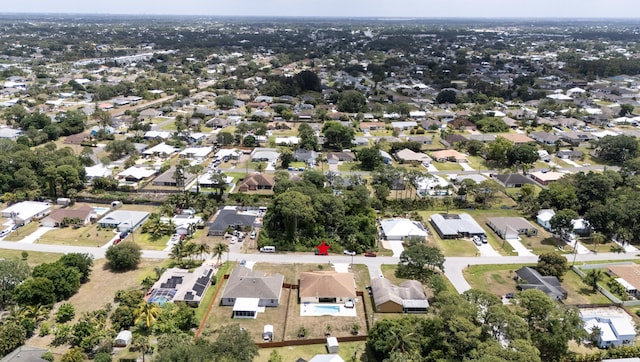 bird's eye view with a residential view