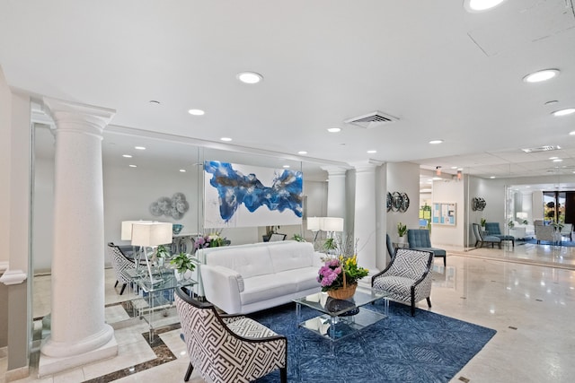 common area featuring visible vents