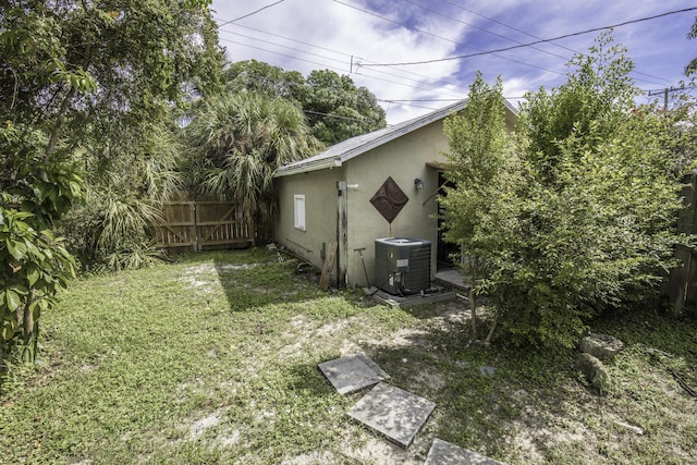 524 S K St, Lake Worth Beach, FL 33460 - view of yard with fence and central AC