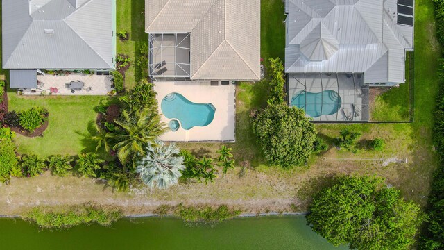541 NW Pine Sap Pl, Jensen Beach, FL 34957 - bird's eye view of a pool