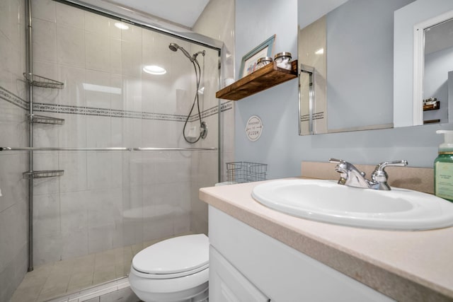 1330 NW 13th St Unit 6, Boca Raton, FL 33486 - full bathroom with vanity, a stall shower, and toilet