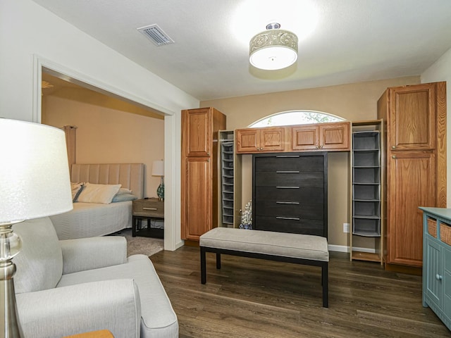 1732 Sunrise Ln, Sebastian, FL 32958 - interior space with dark wood-style flooring and visible vents