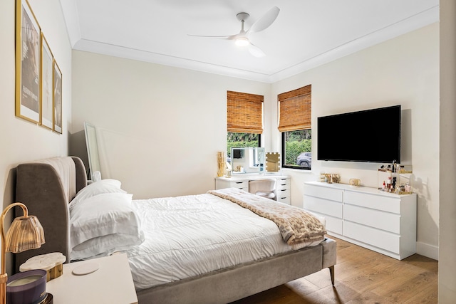 2441 NW 64th St, Boca Raton, FL 33496 - bedroom with light wood-type flooring and a ceiling fan