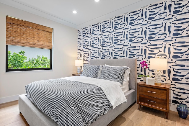 2441 NW 64th St, Boca Raton, FL 33496 - bedroom with baseboards, wood finished floors, and recessed lighting