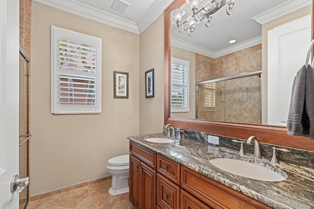 725 Edgebrook Ln, West Palm Beach, FL 33411 - bathroom with visible vents, a sink, baseboards, and a stall shower