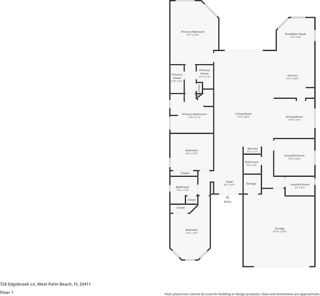 725 Edgebrook Ln, West Palm Beach, FL 33411 - plan
