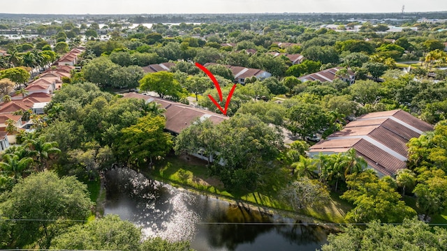 621 Lyons Rd Unit 9201, Coconut Creek, FL 33063 - bird's eye view featuring a water view and a residential view