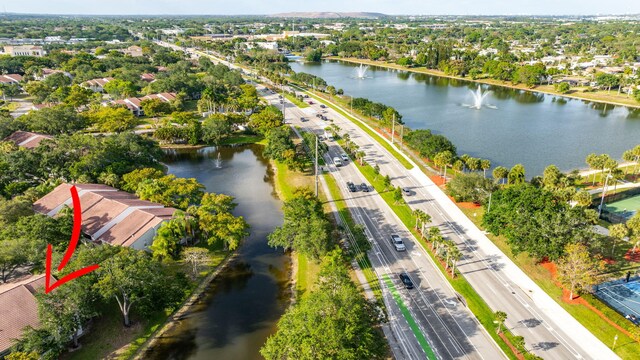 621 Lyons Rd Unit 9201, Coconut Creek, FL 33063 - drone / aerial view featuring a water view