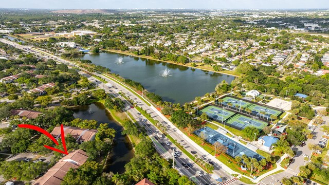 621 Lyons Rd Unit 9201, Coconut Creek, FL 33063 - bird's eye view with a water view