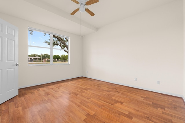 3030 Grandiflora Dr, Greenacres, FL 33467 - empty room with ceiling fan, baseboards, and light wood-type flooring