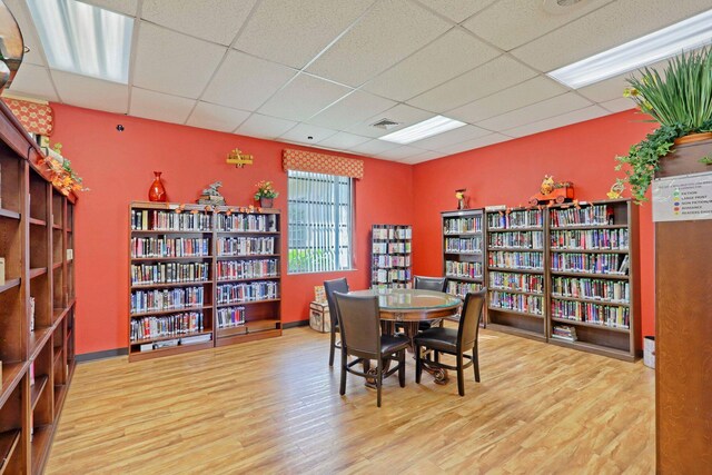 5325 Mariesa Ave, West Palm Beach, FL 33417 - dining area with wood finished floors and a paneled ceiling