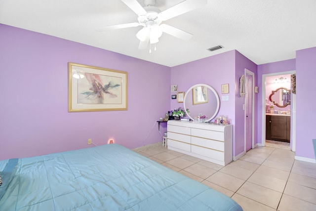 5325 Mariesa Ave, West Palm Beach, FL 33417 - bedroom featuring light tile patterned floors, baseboards, and a ceiling fan