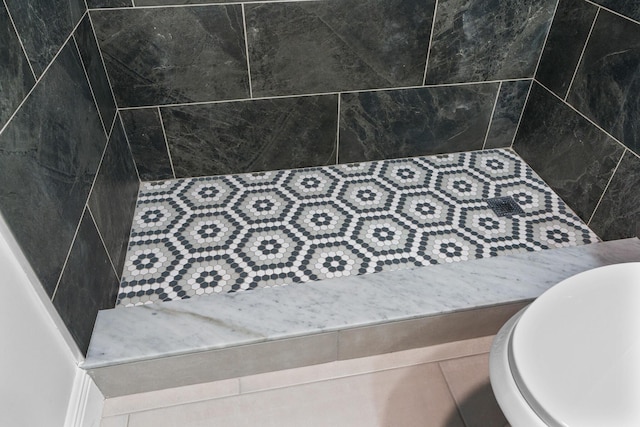details with tiled shower