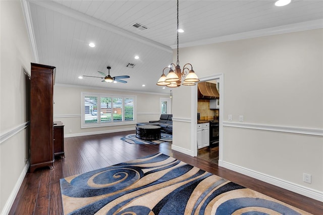 4160 Juniper Ter, Boynton Beach, FL 33436 - interior space with hardwood / wood-style floors, visible vents, and ornamental molding