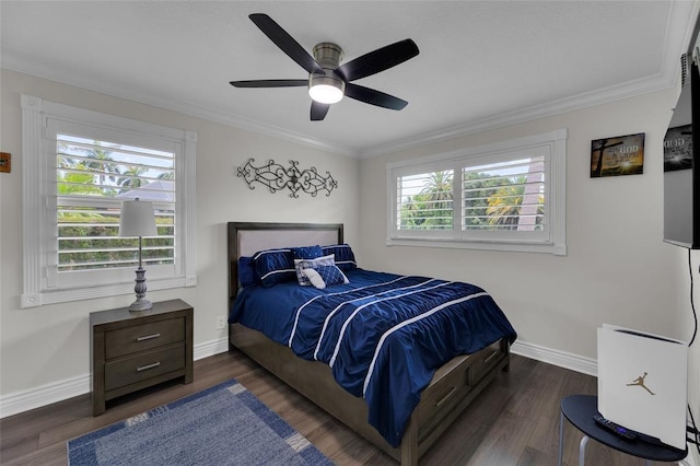 4160 Juniper Ter, Boynton Beach, FL 33436 - bedroom featuring crown molding, wood finished floors, and multiple windows
