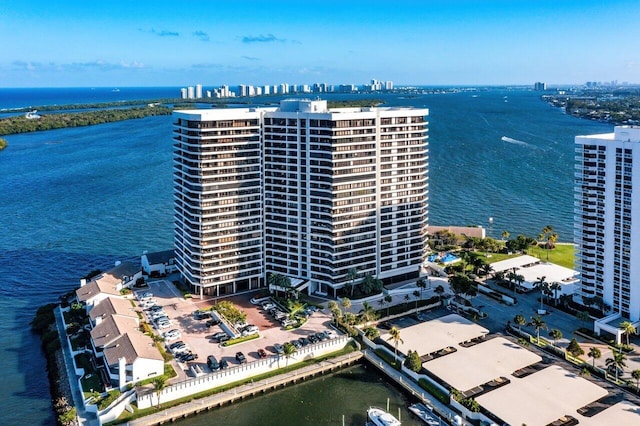 100 Lakeshore Dr Unit 1557, North Palm Beach, FL 33408 - drone / aerial view featuring a view of city and a water view