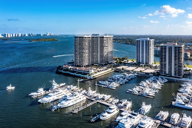 100 Lakeshore Dr Unit 1557, North Palm Beach, FL 33408 - drone / aerial view featuring a city view and a water view