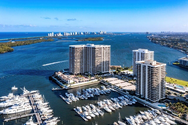 100 Lakeshore Dr Unit 1557, North Palm Beach, FL 33408 - drone / aerial view with a view of city and a water view