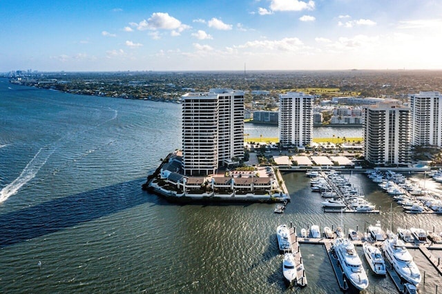 100 Lakeshore Dr Unit 1557, North Palm Beach, FL 33408 - drone / aerial view with a city view and a water view