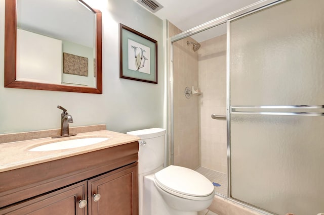 3718 Victoria Dr, West Palm Beach, FL 33406 - full bathroom featuring a shower stall, toilet, and vanity