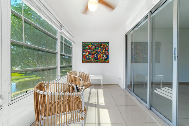 2951 NW 46th Ave Unit 306, Lauderdale Lakes, FL 33313 - sunroom with a ceiling fan