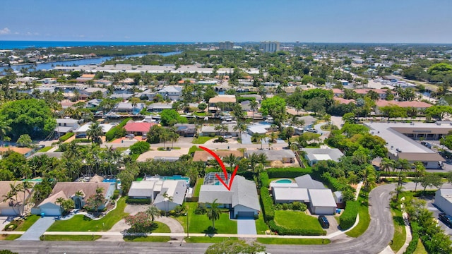 620 NE 15th Pl, Boynton Beach, FL 33435 - aerial overview of property's location featuring nearby suburban area and a nearby body of water