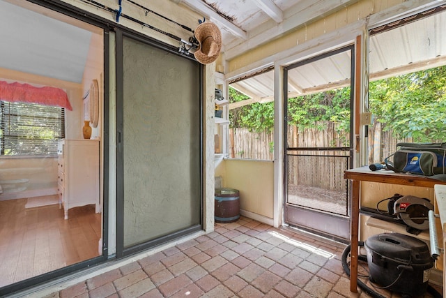 view of sunroom